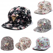 Hombre Mujer Floral Flower Snapback HipHop Hat Flat Adjustable Baseball Cap  eb-98393628